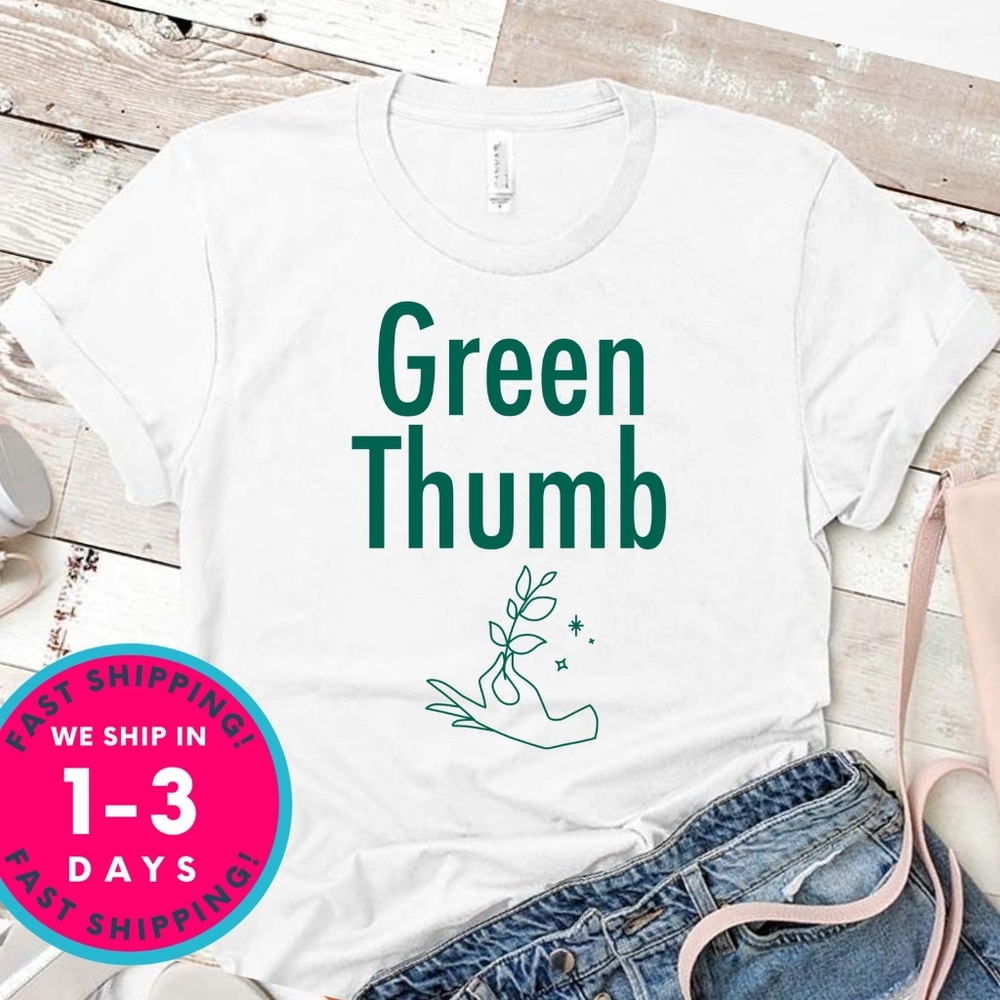 Bella canvas Unisex Tee Green Thumb shirt gift